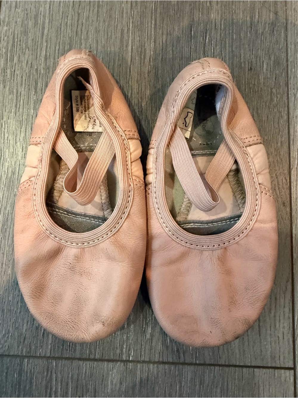 Revolution Kids Dance Shoes Pink Leather Ballet Flats